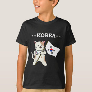 Südkorea - Flagge und Katze T-Shirt