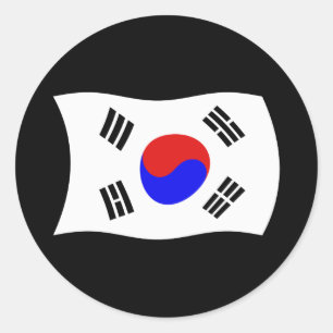 Südkorea-Flaggen-Aufkleber Runder Aufkleber
