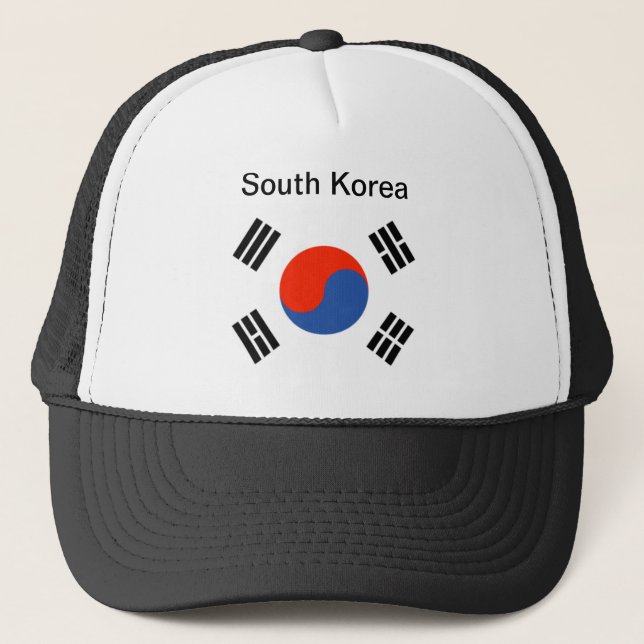 Südkorea-Flaggen-Hut Truckerkappe (Vorderseite)