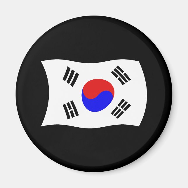 Südkorea Flaggenmagnet Magnet (Vorne)