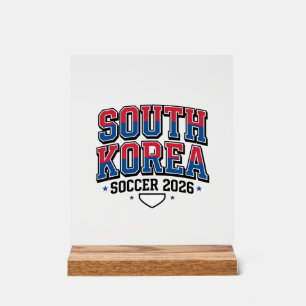 Südkorea Fußball 2026 Fußball Fett Land Typogr Acrylschild