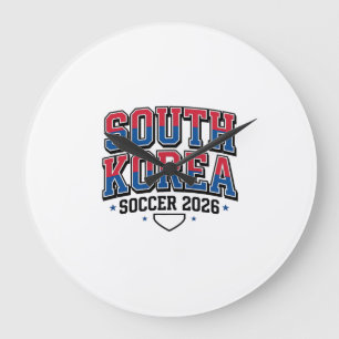 Südkorea Fußball 2026 Fußball Fett Land Typogr Große Wanduhr