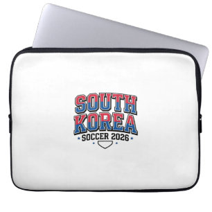 Südkorea Fußball 2026 Fußball Fett Land Typogr Laptopschutzhülle