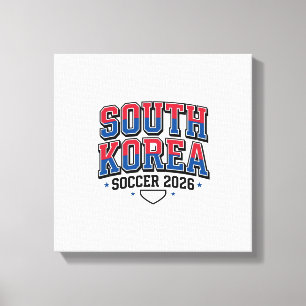 Südkorea Fußball 2026 Fußball Fett Land Typogr Leinwanddruck