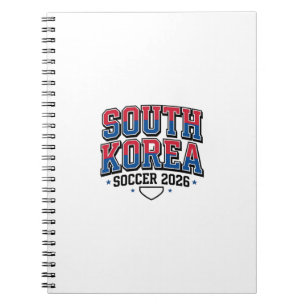 Südkorea Fußball 2026 Fußball Fett Land Typogr Notizblock