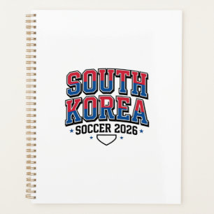 Südkorea Fußball 2026 Fußball Fett Land Typogr Planer