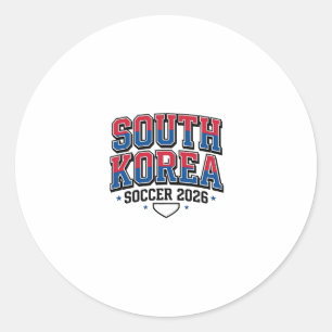 Südkorea Fußball 2026 Fußball Fett Land Typogr Runder Aufkleber
