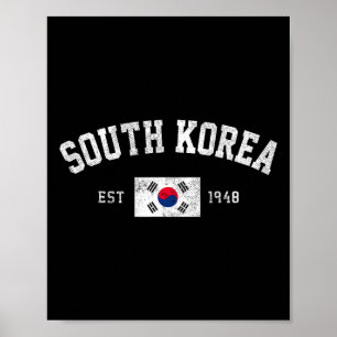 Südkorea Gegr. 1948 Südkoreanische Flagge Unabhäng Poster