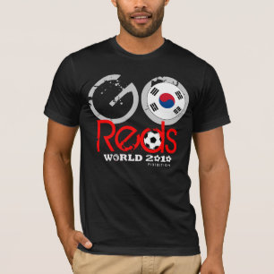 Südkorea gehen Rot-Weltmeisterschaft-Schwarz-T - T-Shirt