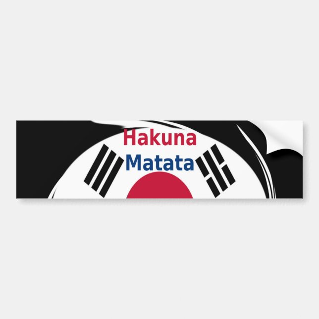 Südkorea Hakuna Matata Art Print/Graphic Autoaufkleber (Vorne)