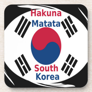 Südkorea Hakuna Matata Art Print/Graphic Getränkeuntersetzer