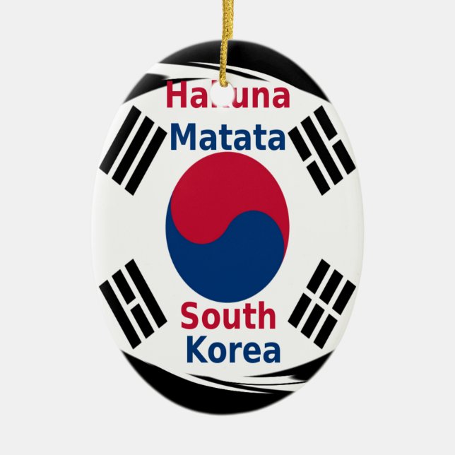 Südkorea Hakuna Matata Art Print/Graphic Keramikornament (Vorne)