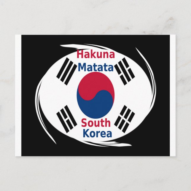 Südkorea Hakuna Matata Art Print/Graphic Postkarte (Vorderseite)