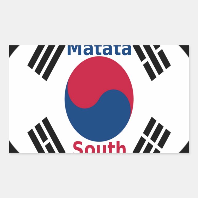 Südkorea Hakuna Matata Art Print/Graphic Rechteckiger Aufkleber (Vorderseite)