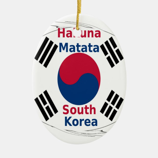 Südkorea Hakuna Matata Keramikornament (Vorne)