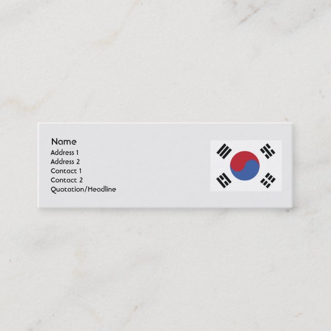 Südkorea - Haut Mini Visitenkarte (Vorderseite)