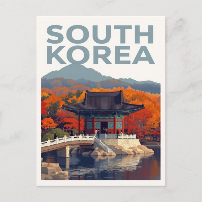 Südkorea Herbstpalast Postkarte (Vorderseite)