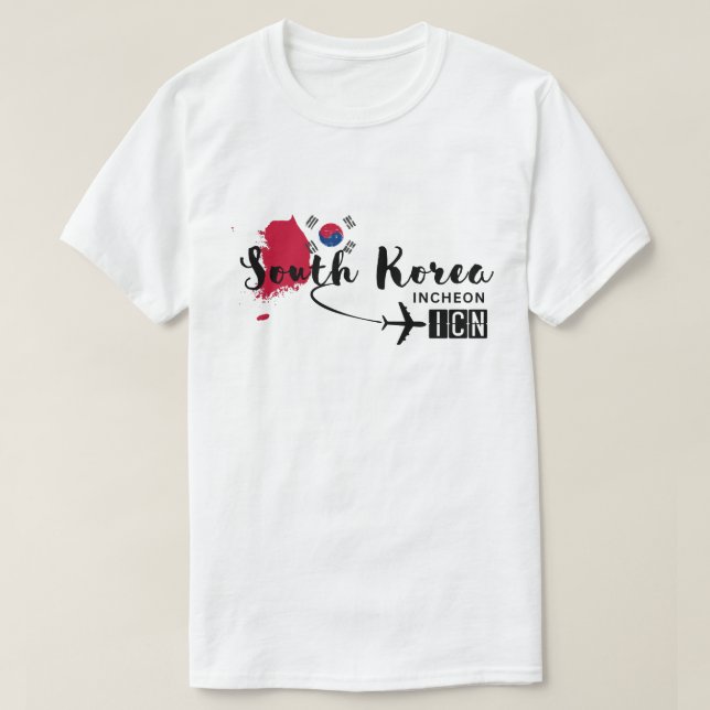 Südkorea ICN Airport Code T-Shirt (Design vorne)