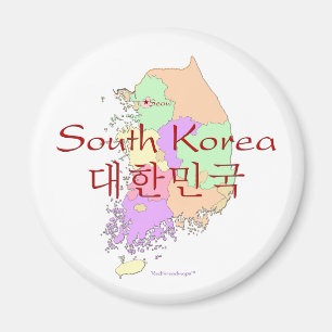 Südkorea-Karte Magnet