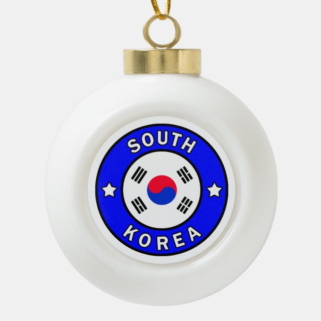 Südkorea Keramik Kugel-Ornament (Vorderseite)
