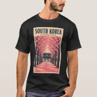 Südkorea-Kirschblüten-Illustration Reise Kunst