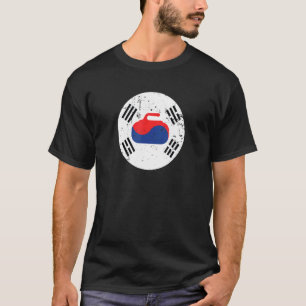 Südkorea Knurling Flag Stone Sport Curler Skip T T-Shirt