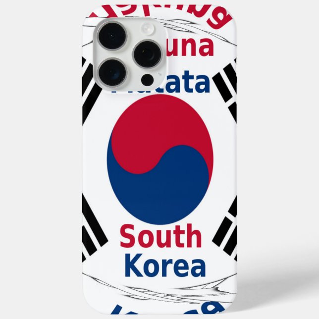 Südkorea - Landesfarben für Flaggen Art Print/Grap Case-Mate iPhone Hülle (Rückseite)