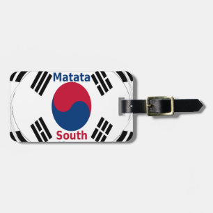 Südkorea - Landesfarben für Flaggen Art Print/Grap Gepäckanhänger