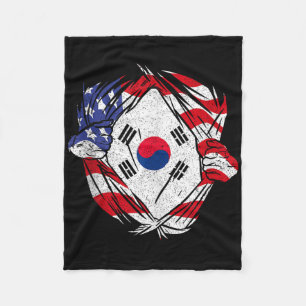 Südkorea Liebe Südkorea Stolz Koreanischer Patriot Fleecedecke