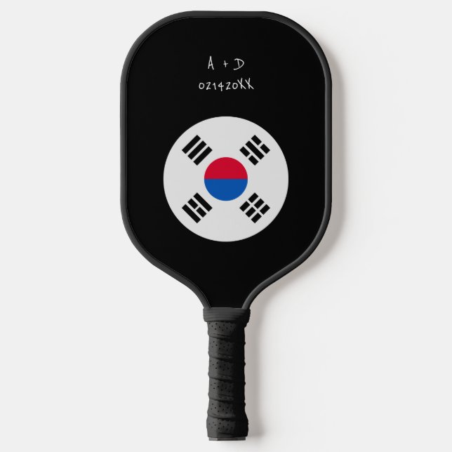 Südkorea-Markierung für benutzerdefinierte Meldung Pickleball Schläger (Vorderseite)