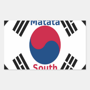 Südkorea Nationalflagge: Koreanische Taegeukgi Pri Rechteckiger Aufkleber
