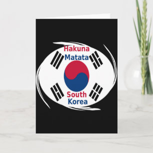 Südkorea Nationalflagge: Koreanischer Taegeukgi-St Karte