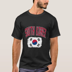 Südkorea Nationalmannschaft gestresste Flagge Spor T-Shirt