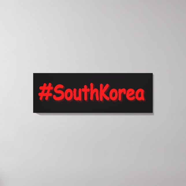 "#Südkorea" Niedliches Design. Jetzt kaufen Leinwanddruck (Vorderseite)