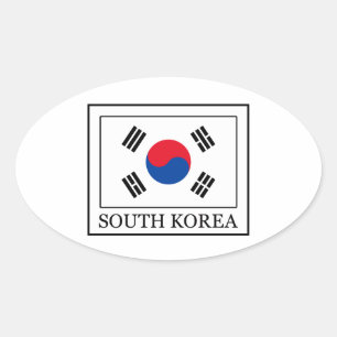 Südkorea Ovaler Aufkleber
