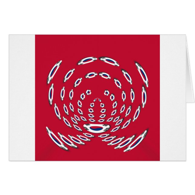 Südkorea Polka Dot Flagge (Vorderseite (Horizontal))