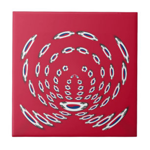 Südkorea Polka Dot Flagge Fliese