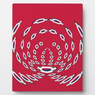 Südkorea Polka Dot Flagge Fotoplatte