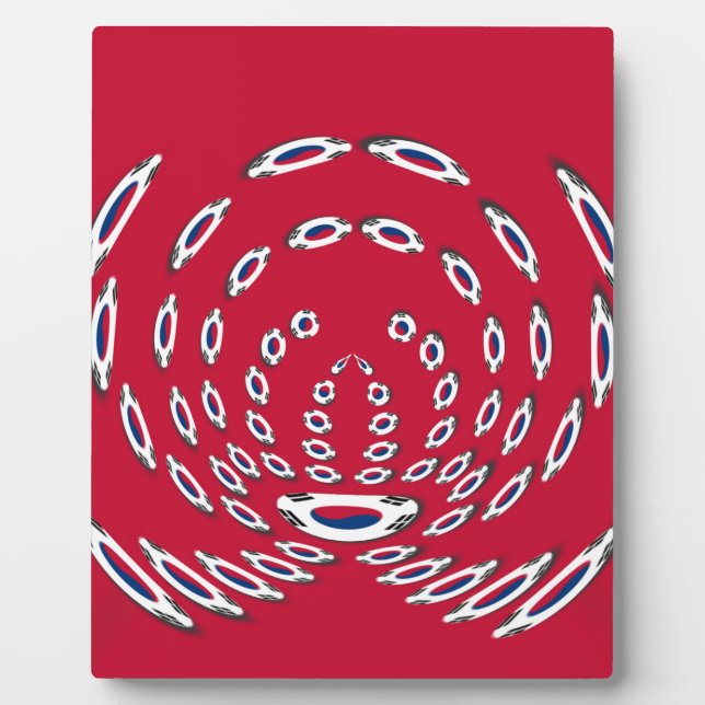 Südkorea Polka Dot Flagge Fotoplatte (Vorderseite)