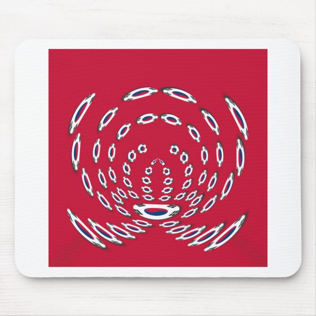 Südkorea Polka Dot Flagge Mousepad (Vorne)