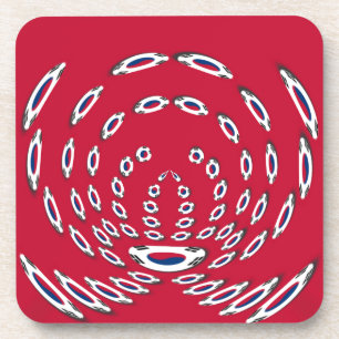 Südkorea Polka Dot Flagge Untersetzer