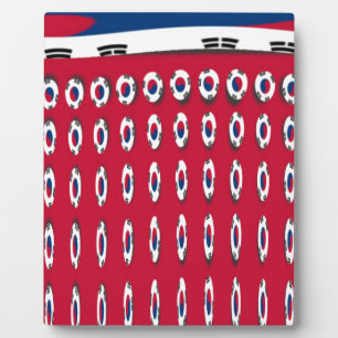 Südkorea Polka Dot Flaggen Kunst Design: Eine rote Fotoplatte