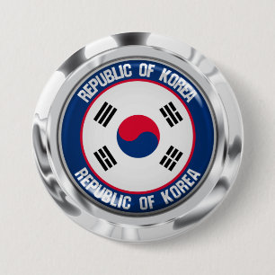 Südkorea-Runde Button