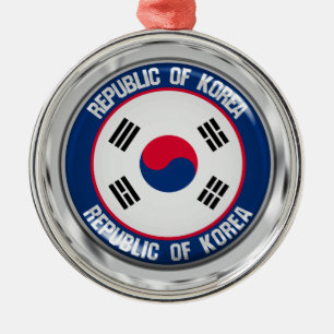 Südkorea-Runde Ornament Aus Metall