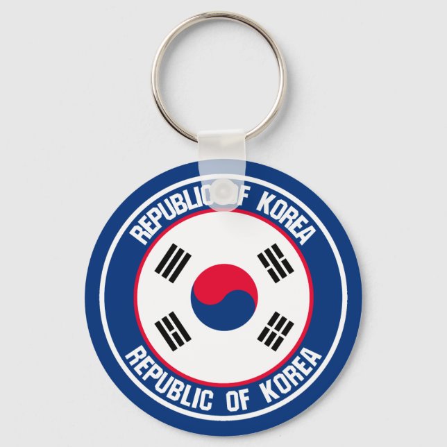 Südkorea-Runde Schlüsselanhänger (Vorderseite)