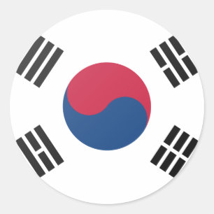 Südkorea Runder Aufkleber