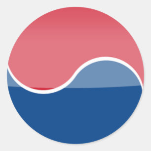 Südkorea Runder Aufkleber