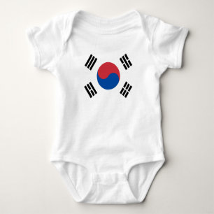 Südkorea Seoul Asien Koreanische Flagge Reise Baby Strampler