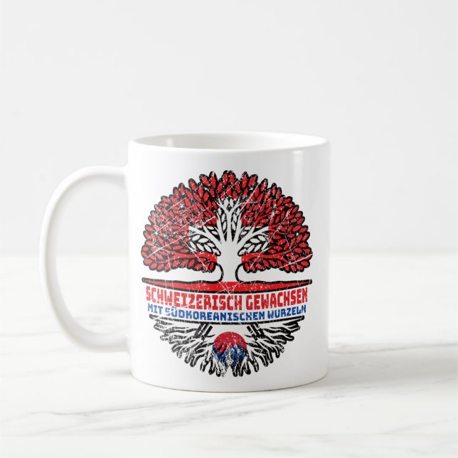 Südkorea Südkoreanisch Schweizer Schweiz Baum Kaffeetasse (Links)