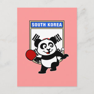 Südkorea Tischtennis Panda Postkarte